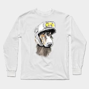 dog in a helmet Long Sleeve T-Shirt